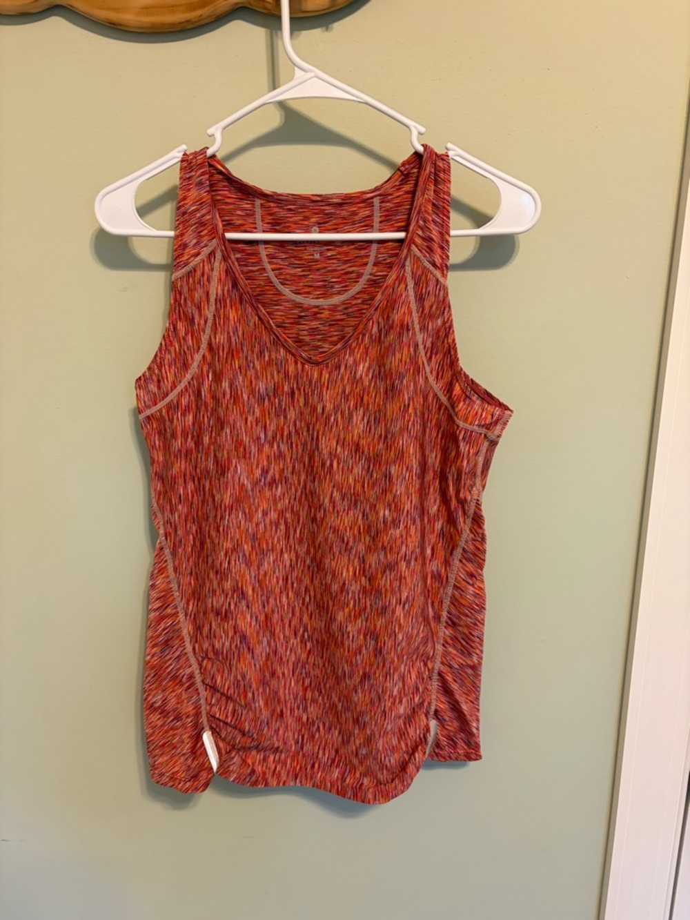 Athleta Multicolor Red Space-Dye Performance Tank
